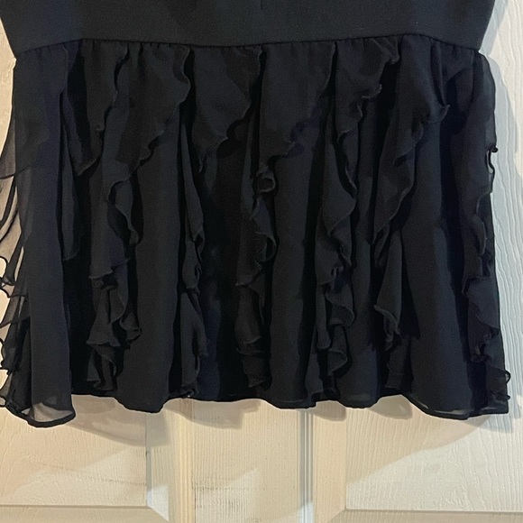 Express Black Ruffled Mini Skirt - Picture 3 of 6